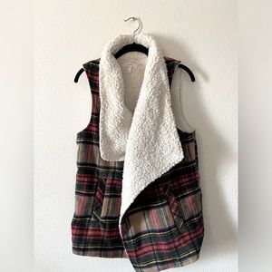 Wool Plaid Sweater Vest
